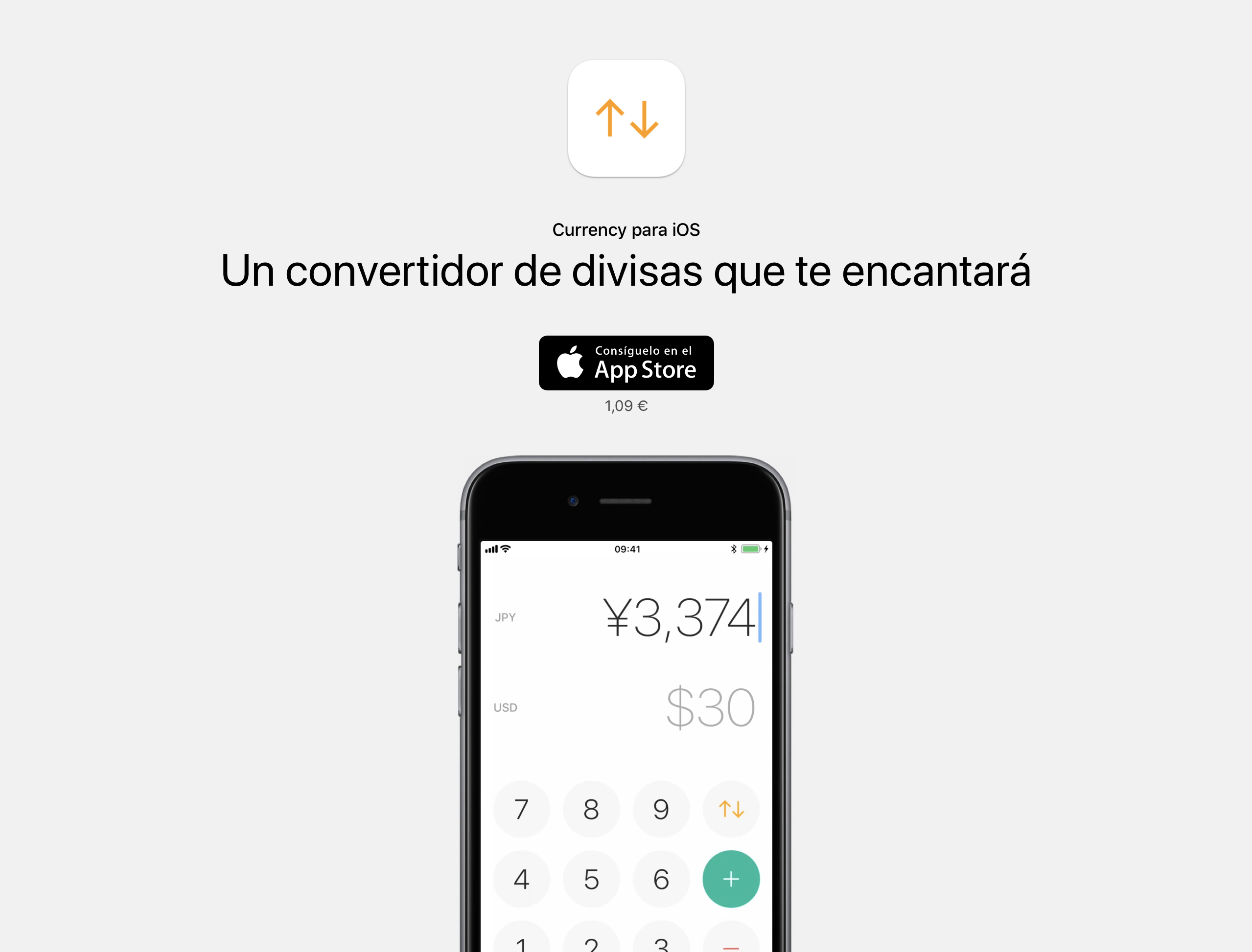 Currency website in Spanish